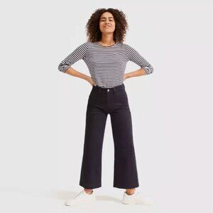 Everlane Women’s Navy Wide-Leg Crop Pants in Navy Size 00